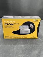 Audien ATOM PRO 2 Wireless Rechargeable OTC Hearing Aid NIB