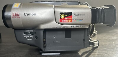PLEASE READ* Canon ES190 8mm Video Camcorder 440X Digital Zoom w