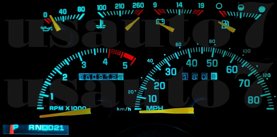 NEW Dash Gauge Aqua Blue LED LIGHTS KIT Fit 82-94 Chevy S10 Truck Analog Cluster Foto 2 de 4