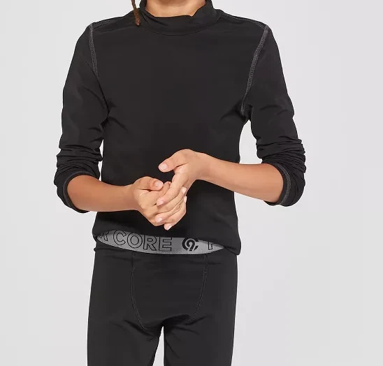 C9 Champion® Niño Pequeño (6-7) ~ Manga Larga ~ Negro Simulación ~ Duo Dry ~ Power Core Foto 3 de 4