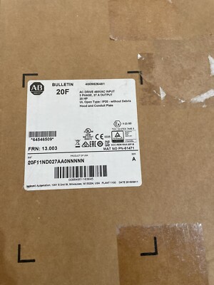 NEW Allen Bradley 20F11ND027AA0NNNNN PowerFlex 753 AC DRIVE
