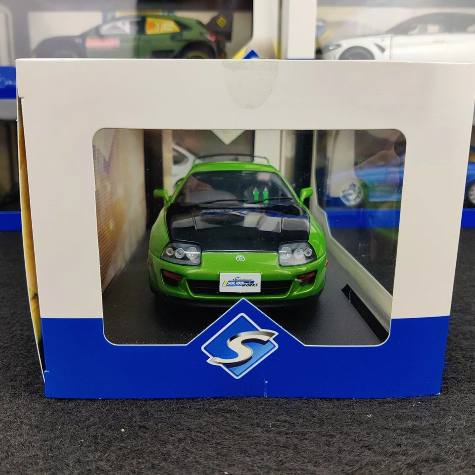 SOLIDO TOYOTA SUPRA MK-4 A80 SOLIDO WORKS GREEN 1993 1:18 NUOVO SCATOLA 2025 - Immagine 4 di 4
