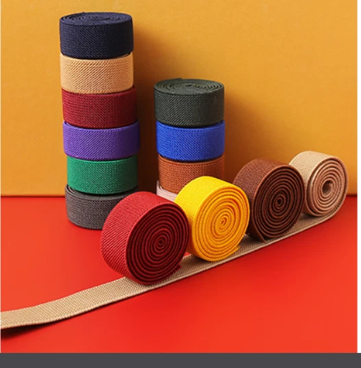  30mm Ancho Alta Calidad Color Sarga Banda Elástica Espesar Ropa Accesorios Foto 2 de 4