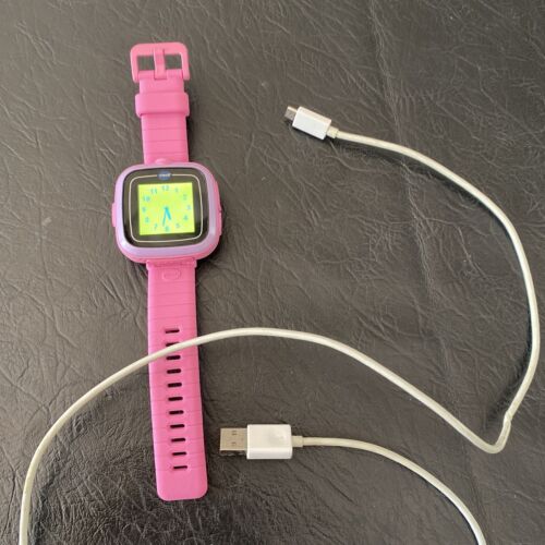 Vtech Kidizoom Smart Watch 1557 Pink With Vtech USB Cord Tested - Picture 1 of 7