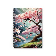 Floral Notebook Gift Cherry Blossom Spiral Notebook Journal Lined
