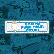 Cinnamoroll Hello Kitty Sanrio Weatherproof Funny Bumper Sticker 9" Car Decal