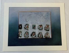 1988 art gallery exhibition card~ 'TEXTURES' - TRUDE PARKINSON and more ~ 5x6.5