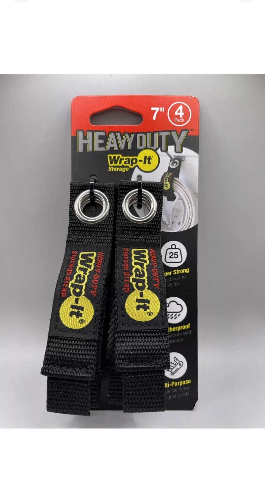 Wrap-It Heavy-Duty Storage Strap, 4-Pk., 7in., Model# 104-10BX