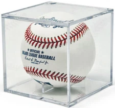 BallQube Grandstand UV Protected Baseball Holder Cube Display w Built in Stand