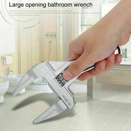 16-68mm Adjustable Large Spanner Wrench Opening Bathroom Nut Key DIY Hand Tool - Picture 10 of 16
