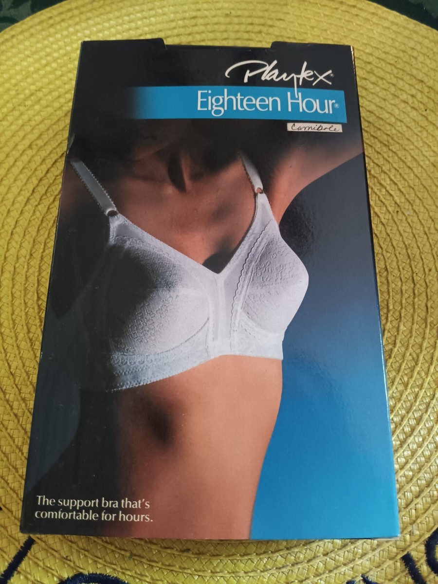 Vintage Playtex 18 HR Support Tricot Cups #709 Bra White Size 42 D