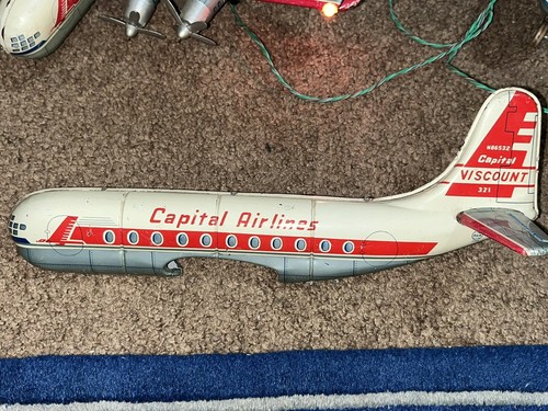 Vintage Viscount Capital Airlines Remote Control Airplane By Line Mar Extras - Picture 6 of 16
