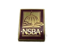 NSBA Lettered Pin Red & Gold Tone