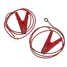 Electric Fencing Energiser Power Leads X2 (Crocodile Clips Connector Cable)