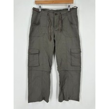Prana Womens Size 10 Convertible Pants Flaw Hiking Outdoor Athletic Zip Off Gray