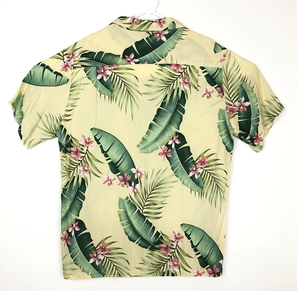 Camisa hawaiana de rayón grande para hombre de moda de jade hecha en Hawai vacaciones tropicales Foto 2 de 4