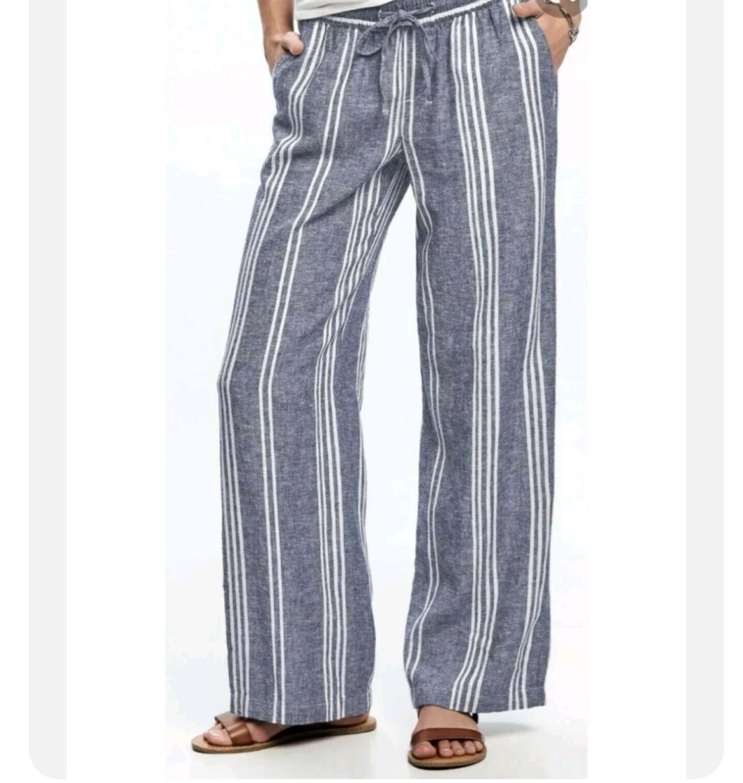 パンツ old navy stripe slacks Straight Pinstripe Trouser Pants | Old Navy