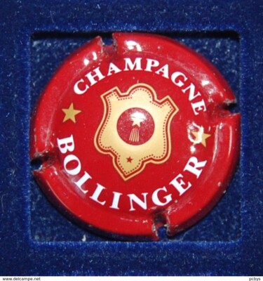  1 Champagner Schnauzenschild Bollinger bordeaux dicke Buchstaben 