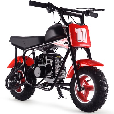 MotoTec Urchin 49cc 2-Stroke Kids Gas Mini Bike Red High