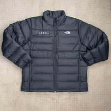 The North Face Aconcagua Down Jacket Men XL Black Down 550 Full Zip Corp Logo