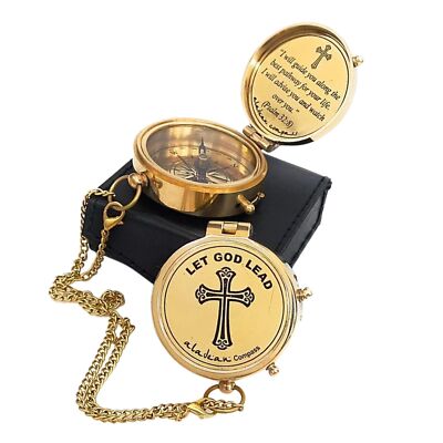 Religious Gifts for Men - Christian Compass Pointing to God - First Communion...