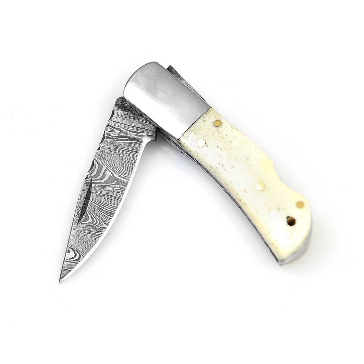 Navaja damasco hecha a mano cuchillo plegable Damasco Damasco 4301