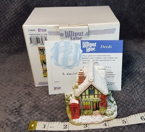 Lilliput Lane CHRISTMAS AT THE OLD POST OFFICE 2011 Very #Rare *I combine post - Picture 1 of 11