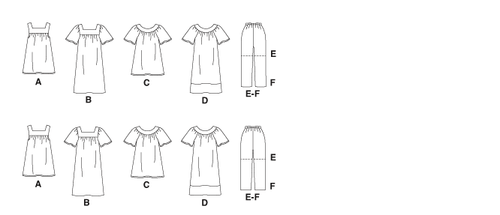 McCall 5640 EASY 18-32 Plus Loose Shirt Dress Pants Nightgown Yoke 8158 Pattern - Picture 6 of 7
