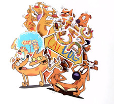 CATDOG Themed Assorted Skateboard Stickers Lot Of 14 Pieces