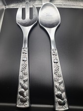 Lenox Fruit Weave Salad Serving Fork And Spoo...