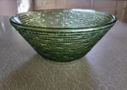 Vintage Anchor Hocking Soreno Green Glass Bowl 8 1/2”
