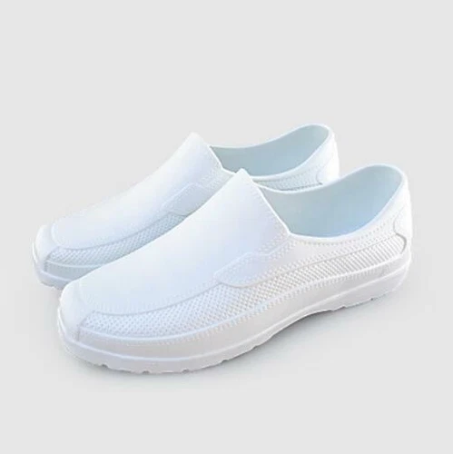 Mens Waterproof Non-Slip Low Top Rain Boots Rubber Heel Garden Pull On Shoes - Picture 5 of 15