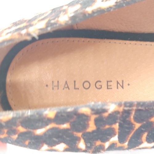 Halogen Womens Slip On Flats Cushioned Real Cow Fur Dyed Leopard Print 6M - Picture 9 of 10