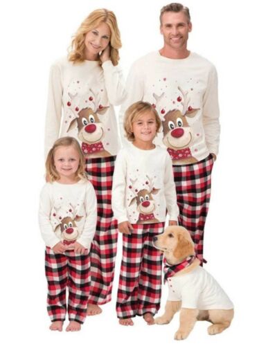 Rodzina Pasujące Dorosłe Dzieci Boże Narodzenie Piżamy Świąteczne Zestawy Piżamy