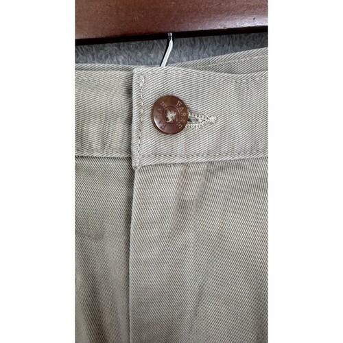Farah Mens Pleated Front Khaki Pants 38x32 Cotton Blend Casual Trousers - Picture 4 of 7