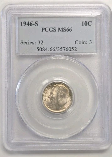 1946-S- 10c Roosevelt DIME PCGS MS66 #Z266