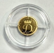 Solid 14ct gold coin - 0.5g - Diana Portrait of a Princess - with CoA
