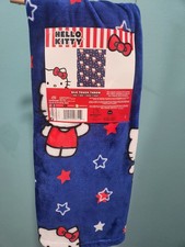 HELLO KITTY SILK TOUCH THROW NWT 40IN X50IN STAR SPANGLED SWEET SANRIO NORTHWEST