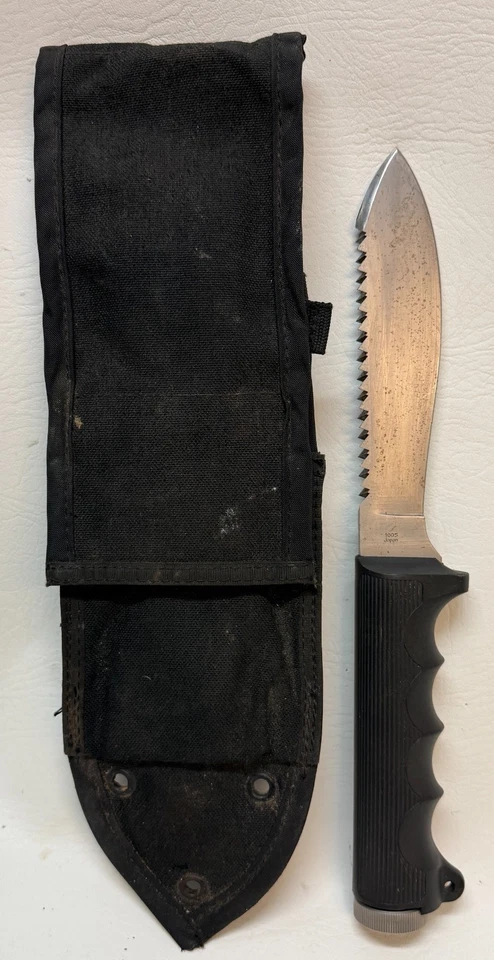 Vintage Kershaw 1005 Saw Tooth Japan Survival Knife & Sheath - Image 4 of 4