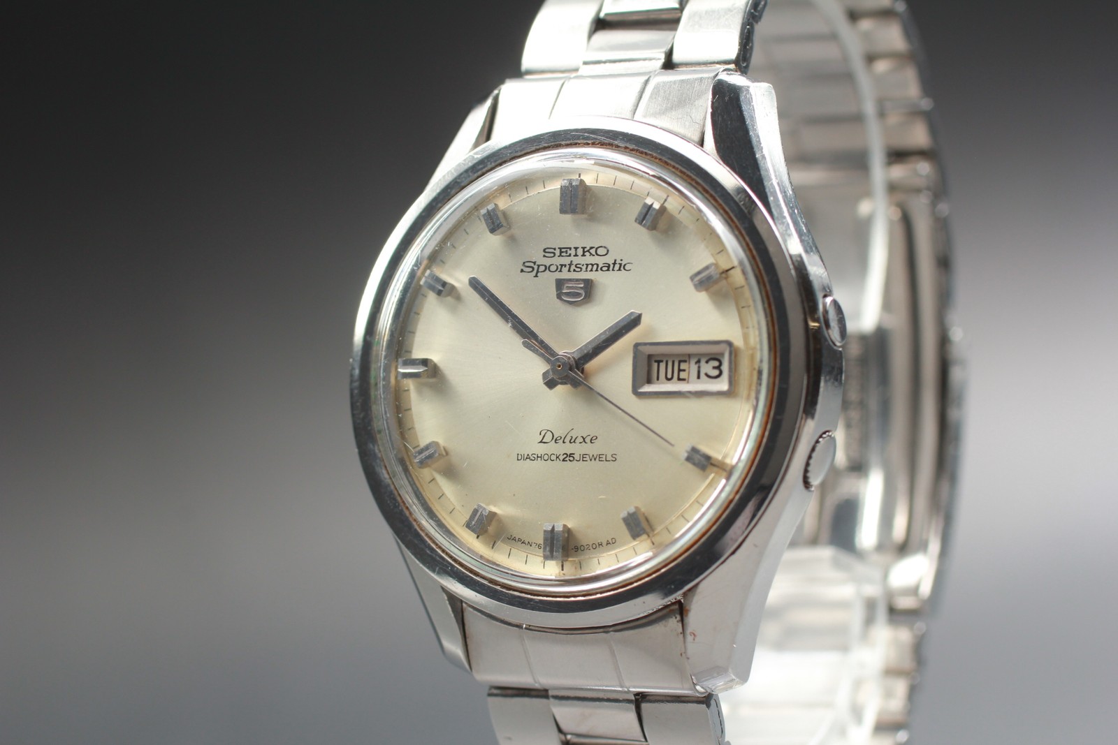7619-9010 [N Deluxe SEIKO Sportsmatic 1966 JAPAN At Watch 5 Vintage Men's MINT] - vintagewatches.pk