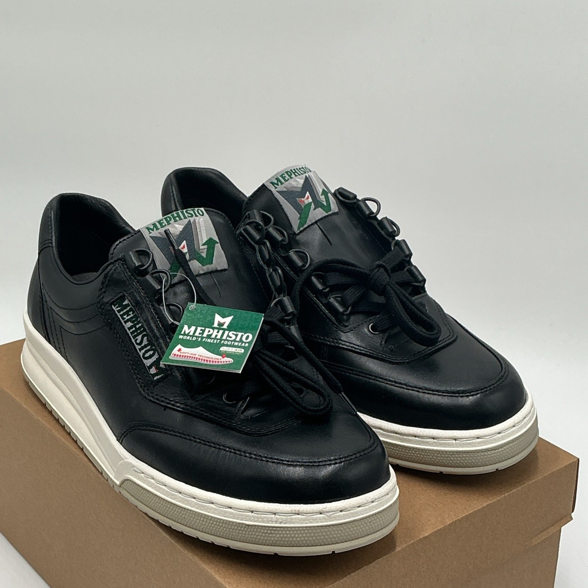 Mephisto Men's Match sneaker 04191313637 Size 9.5 Black Eby3356 | eBay