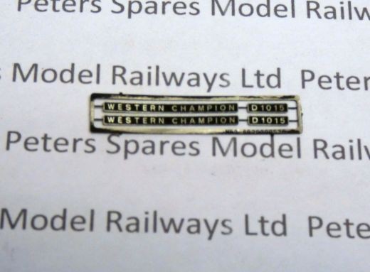 Dapol 116188 Class 52 N Gauge Nameplate Set Champion D1015
