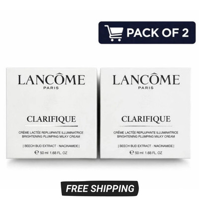 Lancome Clarifique Brightening Plumping Milky Cream 50ml 2 Pack New