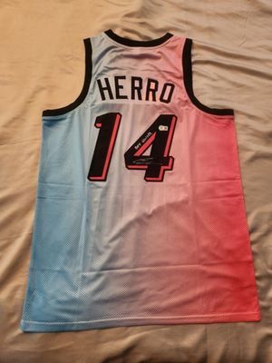 #ad Tyler Herro Signed Miami Heat Custom Sewn Jersey Inscribed Boy Wonder Beckett $150.00