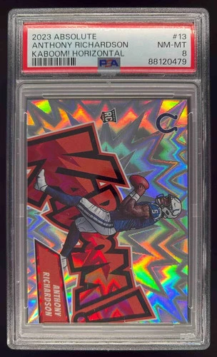 2023 Panini Absolute Kaboom Horizontal SSP #13 Anthony Richardson RC PSA 8