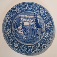 One Spode Blue Room Collection Georgian Series WOODMAN Salad Plate 7-3/8”