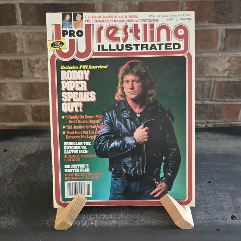 Pro Wrestling Illustrated June 1992 Issue #6 Roddy Piper Dustin Rhodes Poster