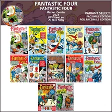Fantastic Four (1961) #1-5 6 7 8 9 10 11 12 Marvel FACSIMILE & FOIL COVER SELECT