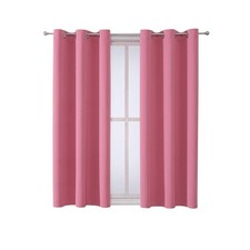 Room Darkening Curtains, Thermal Insulated, 38x45, 2 Panels, Pink