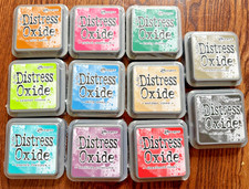 New and Sealed Lot of 11 Ranger Tim Holtz Ranger Distress Oxide 3 x 3" Ink Pads